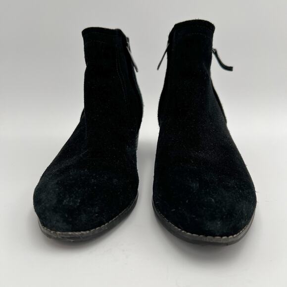Blondo Ingrid Ankle Bootie Waterproof Size 10M Black Suede Leather B5911 Lined - Picture 2 of 10